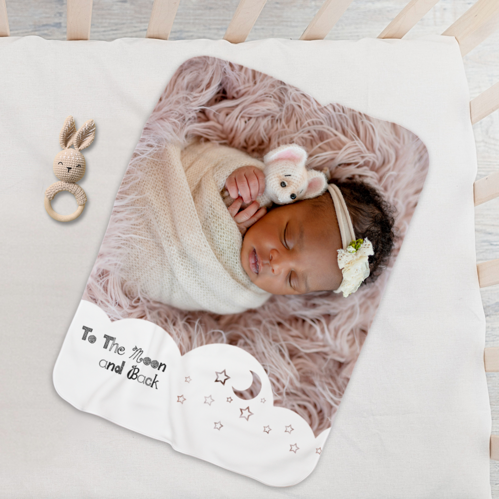 Couverture personnalisée bébé fleurs sauvages/rose